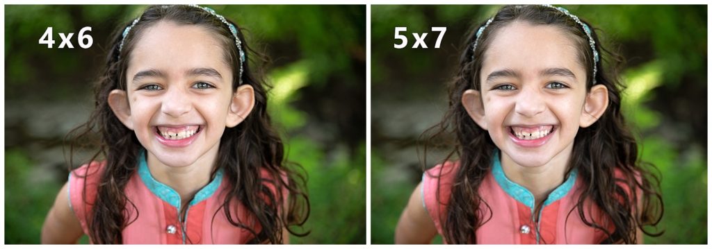 4x6 compared with a 5x7 aspect ratio